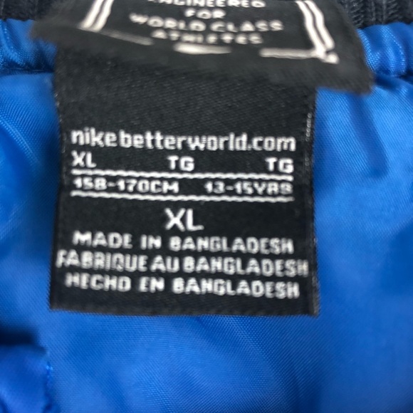 NIKE Athletic Blue Varsity Puffer Jacket Youth XL - Picture 3 of 12